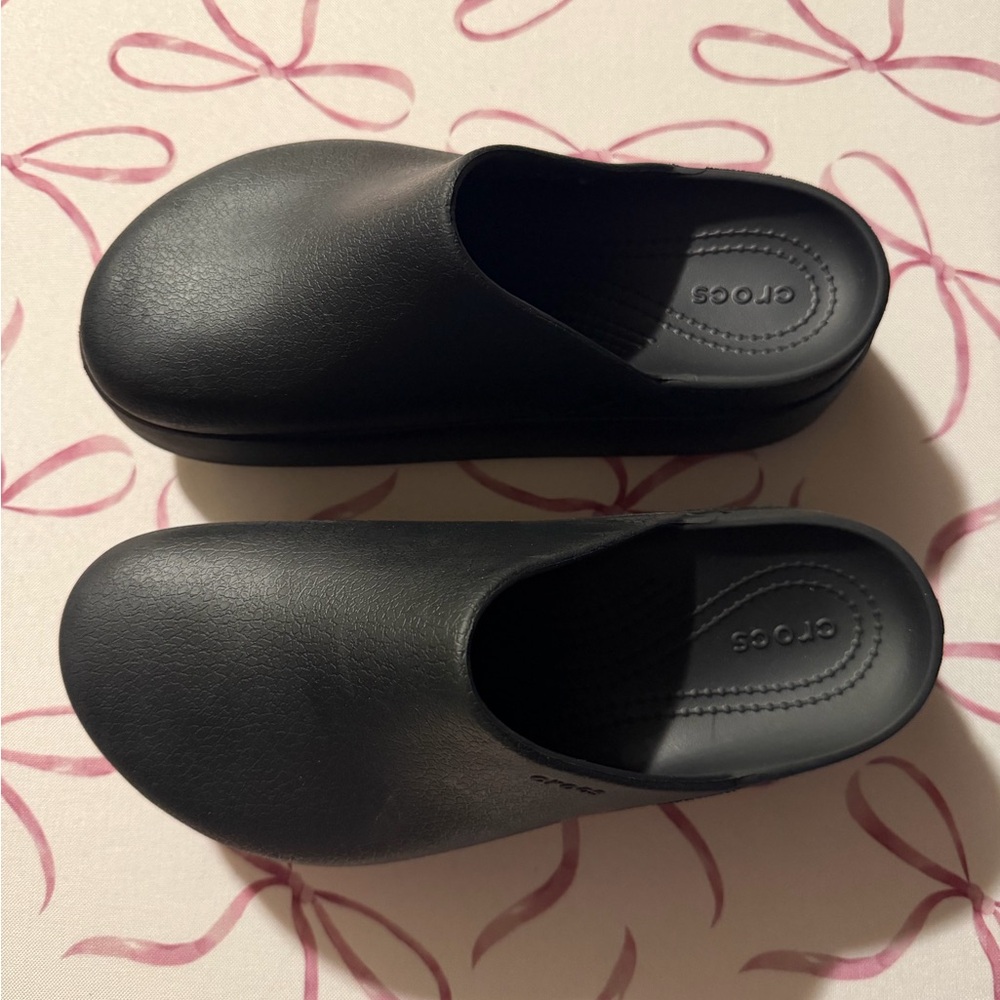 Crocs Black Platform Dylan clogs - image 2